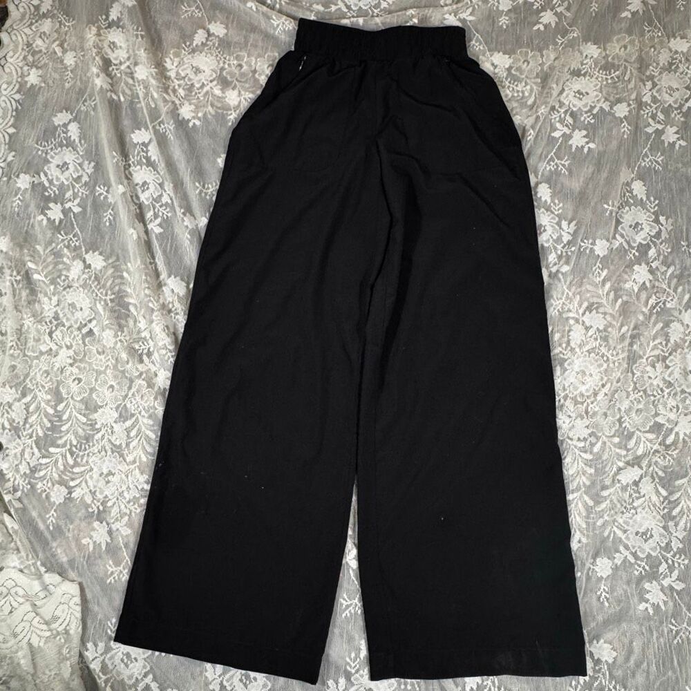 lululemon Stretch Woven High-Rise Wide-Leg Pant – Black | Size 0 | Pull-On